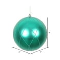 thumbnail image 2 of Vickerman 8" Teal Matte and Glitter Swirl Ball Ornament, 2 of 3