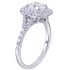 Art Deco Diamond Engagement Ring - 18k White Gold Cushion Cut Diamond Engagement Ring Double Halo Art Deco 1.50ctw