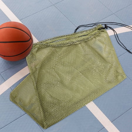 HOMEMAXS Gym Drawstring Bag For Soccer Football Mesh Basketball Volleyball Bag Mesh Sports Equipment Pouch For Outdoor Activities