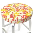 thumbnail image 6 of Goofa Snake Printed Stool Covers Round, Waterproof Round Bar Stool Covers Anti-Slip Round Bar Stool Seat Cover with Elastic Bands Durable -13 inch, 6 of 7