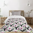 thumbnail image 3 of Ambesonne Deer Quilted Bedspread Set 2 Pcs, Animal Head with Antlers, Twin Size, Multicolor, 3 of 6