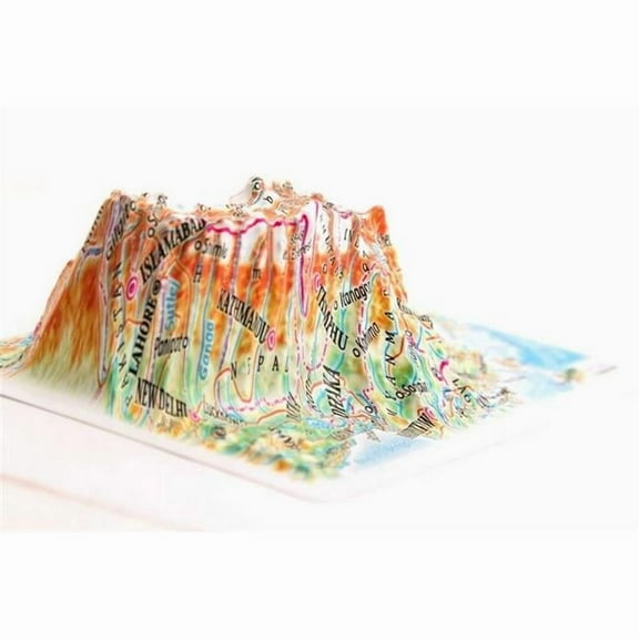 China Raised Relief Map, Rubberized Foam Backing Plus Magnet - Souvenir Size