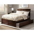 thumbnail image 3 of Portland Queen Bed with Footboard and Twin Extra Long Trundle in Walnut, 3 of 8