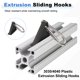 thumbnail image 3 of Uxcell 8Pcs Ganchos Deslizantes de Extrusión, Gancho Móvil de Plástico con Hebilla de Resorte para Perfil de Extrusión de Aluminio T-Slot Estándar de la UE 3030/4040, Negro, 3 of 6