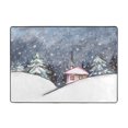 thumbnail image 7 of Area Rugs For Living Room Decor - Watercolor Winter Landscape Soft Anti Slip Throw Washable Rugs 5x7 For Bedroom, Indoor Carpet For Bedroom Living Room 80x58In, 7 of 7