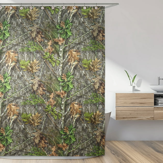 Mossy Oak ObsessionNWTF Camouflage Shower Curtains 72 x 72 Inch Fabric