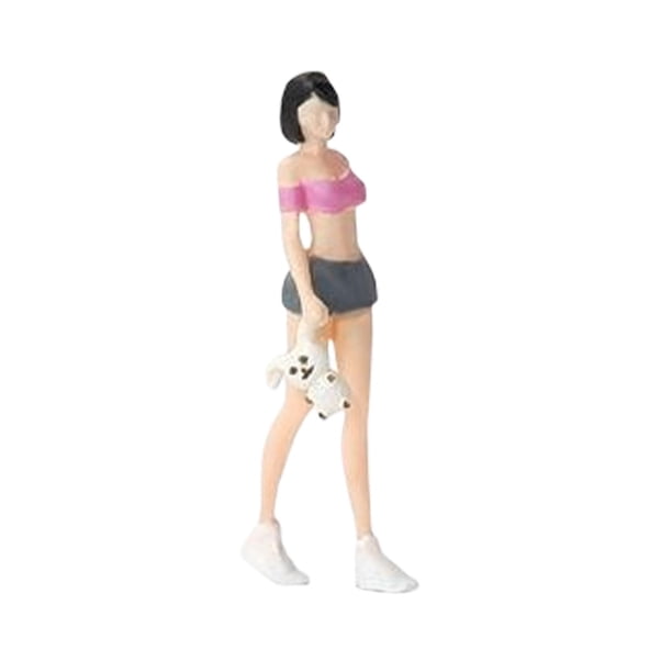 Figuras de niña simulada de resina modelo de personaje figura de juego de rol pintada a mano de /64 figuritas de personas para escena DIY Diorama Macarena Figuras de personas