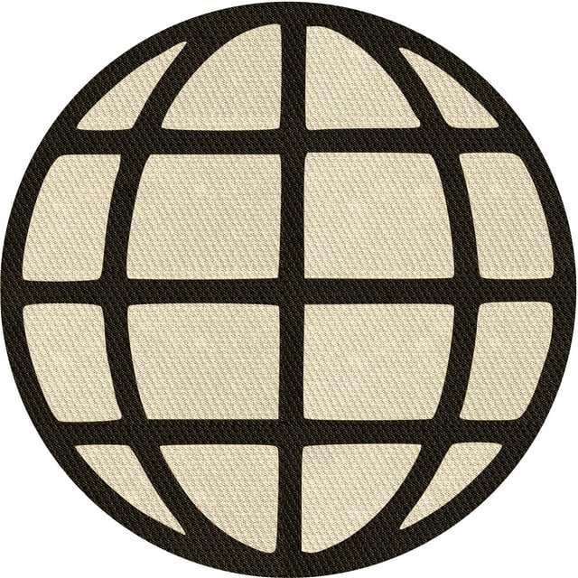 Ahgly Company Tapis d'Intérieur Lavable à la Machine, Carré, Transitionnel, Vanille et Or, Tapis de Zone, 3 Pieds Carré