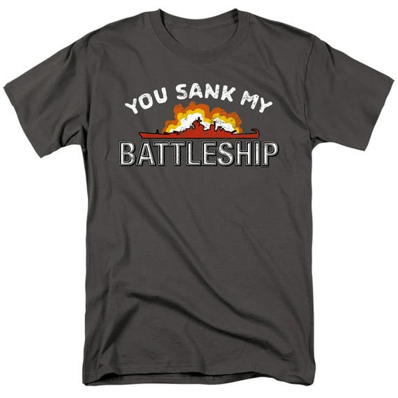 Battleship Sunk S/S Adult 18/1 T-Shirt Charcoal