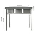 thumbnail image 6 of Aiqidi 3 Compartment Freestanding Stainless Steel Utility Sink Commercial Restaurant Kitchen Sink Basin Laundry Sink with 3 Drains, 6 of 12