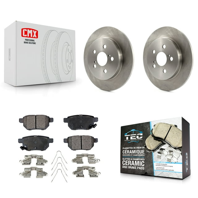 Transit Auto Rear Disc Brake Rotors and Ceramic Pads Kit for Car Toyota Corolla Matrix Prius Prime Pontiac Vibe AWD-e Lexus CT200h Plug-In K8T-101669