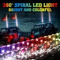 thumbnail image 4 of KEMIMOTO 2pcs 4ft UTV Spiral LED Whip Lights App Remote Control for SXS ATV Boat Offroad Compatible with Polaris RZR Can-Am Maverick X3 Sportsman, 4 of 10