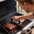 thumbnail image 4 of Bookk Meat Heavy Rectangular Meat | Metal Meat Suitable For Frying Pans Meal Preparation Cooking Barbecuing Camping Picnics Restaurants Households, 4 of 6
