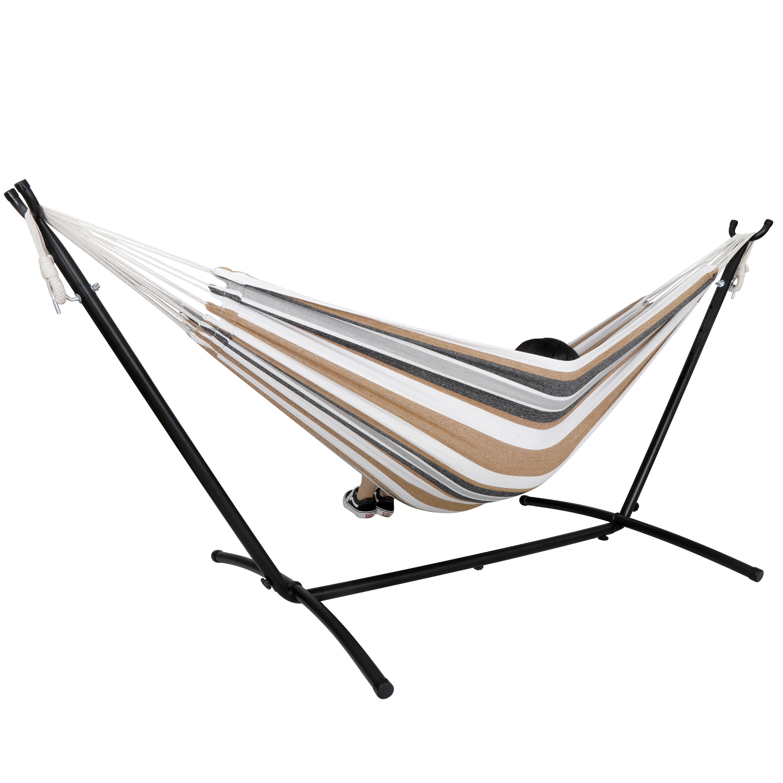 Details about   9 FT Portable Heavy-Duty Steel Hammock Stand and Hammock w/Carrying Case Summer 