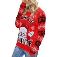 thumbnail image 4 of Xmarks Women Ugly Christmas Sweaters Cute Fuzzy Funny Knitted Pullover Sweater for Holiday Party Xmas S-XL, 4 of 7