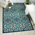 thumbnail image 3 of 5â€™ x 8â€™ Navy and Beige Trellis Indoor Outdoor Area Rug, 3 of 5