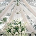 thumbnail image 6 of Wedding Arch Draping Fabric 1 Panel 29.5Inch X 19.6Ft White Sheer Chiffon Curtain Drapes for Ceremony, 6 of 6