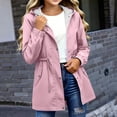thumbnail image 2 of Girls Waterproof Windbreaker Kids Rain Jacket Size 10-12 Windproof Lightweight Hooded Raincoat Waterproof Zip up Button down Pockets Outdoor Girls Fashion Coat Pink 11-12 Years, 2 of 6