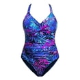 thumbnail image 5 of Women's Two Pieces Plus Size Tankini Set Tummy Control Elastic Waist Straps Bathing Suits Summer Fall Casual Seaside Beach Plus Size Swimsuit,Dark Blue,6XL, 5 of 9