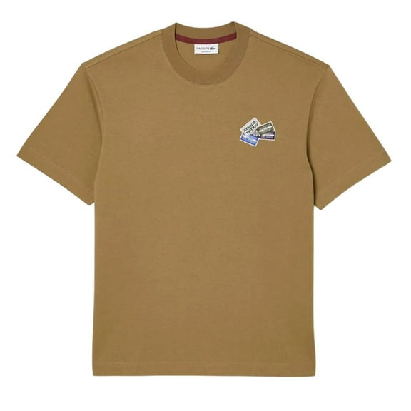 Lacoste Mens Button Cotton Jersey Heavy T-Shirt