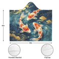 thumbnail image 3 of Vintage Koi Fish Wearable Blanket Hoodies for Women Men Adults Fish Lovers Cozy Plush Funny Koi Fish Hooded Blankets for Home Bedding Decor Birthday Gifts 60X80 Inch, 3 of 5