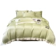thumbnail image 5 of Novedad de verano, juego de ropa de cama de cuatro piezas bordado de seda lavada, estilo de lujo ligero, color sólido, comercio exterior, 5 of 5