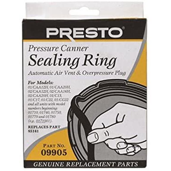 Presto Pressure Cooker Sealing Ring 09905 - Dishwasher Safe Parts - Multicolor Rubber