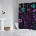 thumbnail image 2 of Psychedelic Halloween Pattern Shower Curtain 84"x72" ,Bathroom Decorative Shower Curtains Set with 12 Hooks,Modern Waterproof Washable Shower Curtain, 2 of 6
