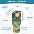 thumbnail image 2 of Yayeee 30oz Stainless Steel Tumbler with Straw and Handle Double-Wall Insulated Travel Water Bottle, Dinosaur with Stars, 2 of 8