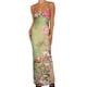 thumbnail image 2 of Vestidos Largos De Verano Vestido de fiesta de cóctel con estampado floral Sin espalda Sin mangas Traje diario (Verde L) Cgtredaw Para estrenar, 2 of 9