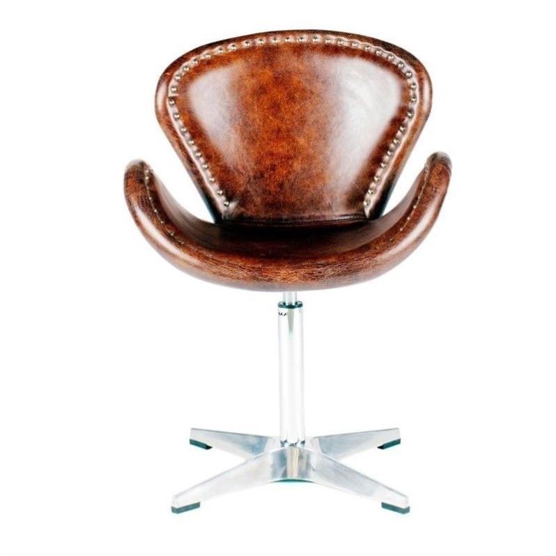 Moe's Brighton Upholstered Egg Chair in Brown