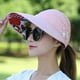 thumbnail image 1 of Sombrero con visera de ala ancha para mujer, de algodón, plegable, ligero, para playa, con protección UV, color rosa, 1 of 1