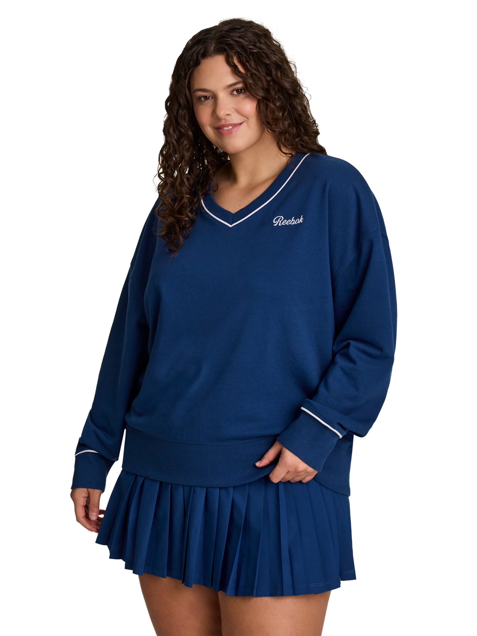 Reebok Courtside Oversize Meet & Greet Crew, Sizes XS-4X