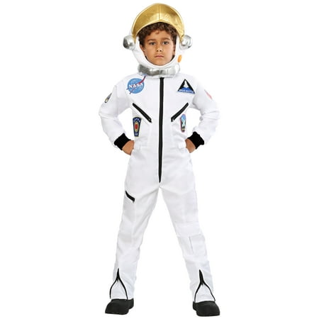 Child White Astronaut Jumpsuit Costume
