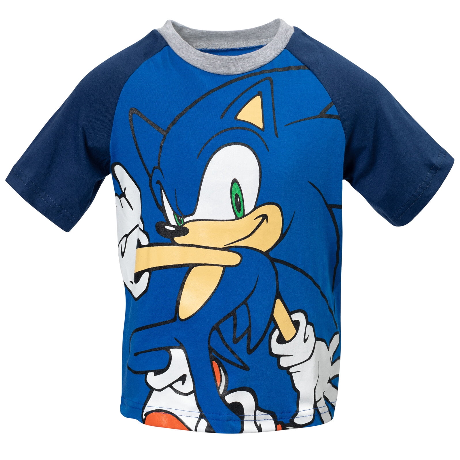 SEGA Sonic The Hedgehog Little Boys T-Shirt and French Terry Shorts Outfit Set Toddler to Big Kid