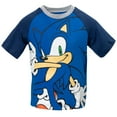 thumbnail image 3 of SEGA Sonic The Hedgehog Little Boys T-Shirt and French Terry Shorts Outfit Set Toddler to Big Kid, 3 of 5