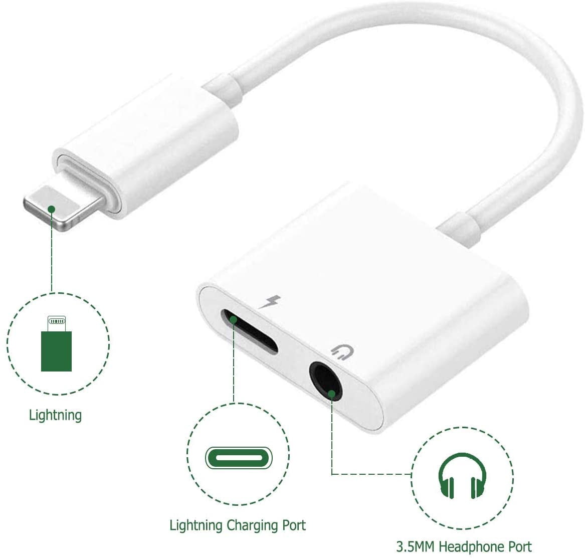 Headphone Adapter for iPhone Charger 