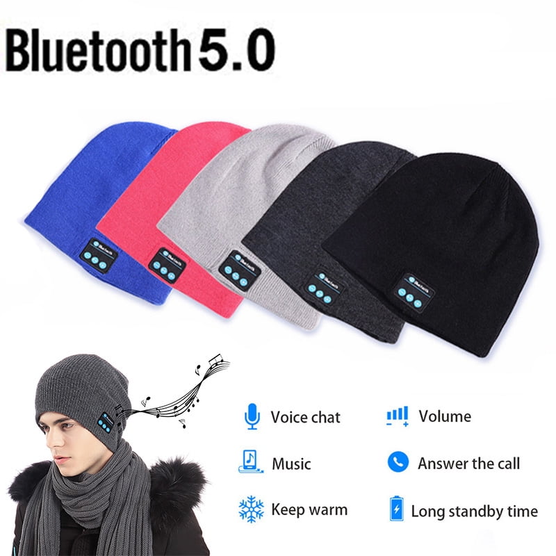 Bluetooth Warm Knit Beanie Hat Cap Headphones Wireless Handsfree Music SKR 