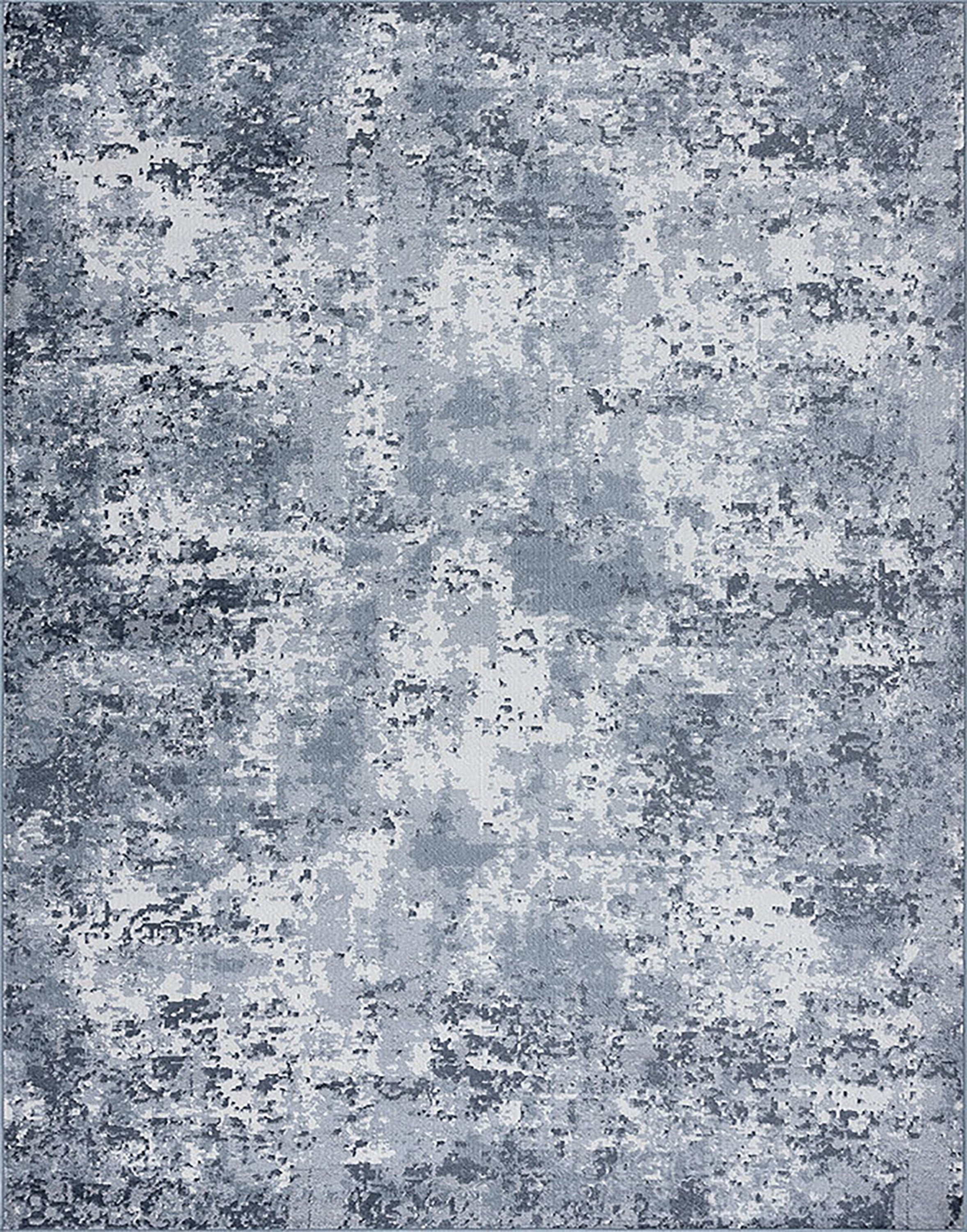 Bliss Rugs Modern Contemporary Abstract Area Rug, Indoor Rugs for Living Room, Dining Room, Bedroom | Gray, 5' x 7' (5'3''x7'3'')