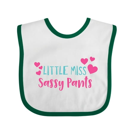 

Inktastic Little Miss Sassy Pants Sassy Sassy Girl Hearts Gift Baby Girl Bib
