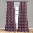 thumbnail image 5 of Ambesonne Ethnic Curtains, Flower with Oriental Effect, Pair of 28"x95", Multicolor, 5 of 5