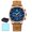 rose gold&Blue, variant on Minimalist Quartz Watch for Men, Luminous Markers Versatile Dress Casual Gift Watch