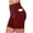 `Wine, variant on Hurxie High Waisted Biker Shorts for Women with Pockets - 4.5" No Front Seam Workout Gym Shorts Wine,XL
