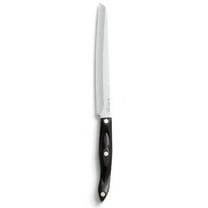 CUTCO Model 3729 Santoku-Style Carver with 8.2" Double-D serrated edge blade and 5.5" Classic Dark Brown handle (often called "Black").