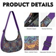 thumbnail image 2 of Boho Ethnic Crossbody Bag for Women Abstract Vintage Corduroy Shoulder Sling Purse Tribal Rustic Artistic Nordic Geometric Sketch Ink Folk Style Natural Look, 2 of 5