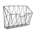 thumbnail image 3 of Tnarru Magazine Rack, Wall Mounted File Holder, Decorative Metal Multifunctional Mail Organizer Newspaper Holder for Documents, Book Black, 3 of 8