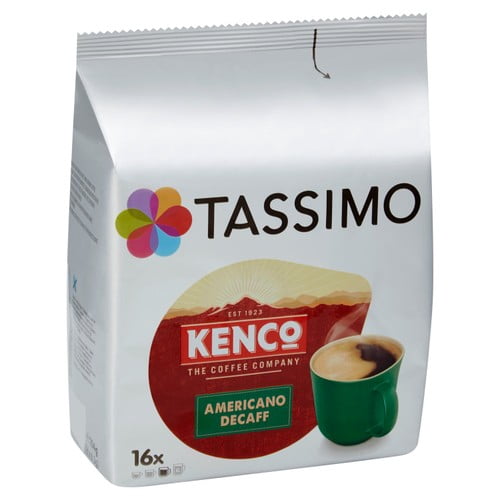 Tassimo Kenco Americano Decaff Coffee Pods, 16 pods per pack, British Import (Pack of 3)