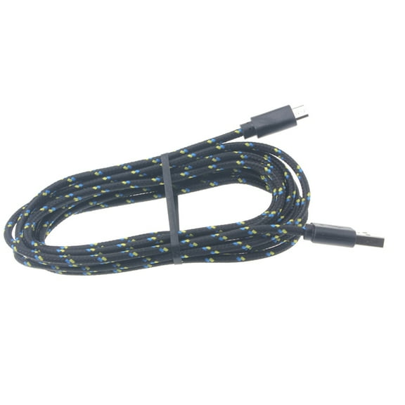 MicroUSB 10ft USB Cable Charger Cord Power Wire K3W for BLU Studio X8 HD, Pure View, Life One X3, Tank Extreme Pro (T0010UU) - CAT S41 - Coolpad Illumina, REVVL Plus - Dell Venue 8 Pro