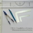 thumbnail image 5 of HES Measuring Ruler - Etching Process - Double-sided Scale High Precision - Stainless Steel 90 Degree L-Shaped Ruler - Home Supply, 5 of 8
