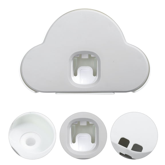 Raindrops Toothpaste Holder Squeezer 1 Piece ABS Grey White Punch-Free Bathroom Accessory Organizer